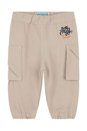 pantalone in cotone beige KENZO KIDS | K61288249